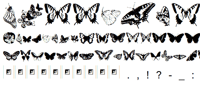 Butterflies by Darrian font