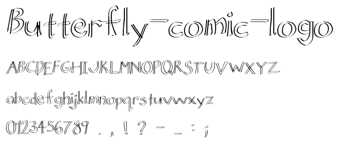 Butterfly Comic Logo font