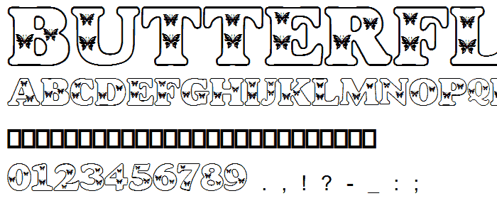 Butterfly Letters font