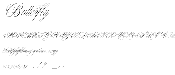 Butterfly font