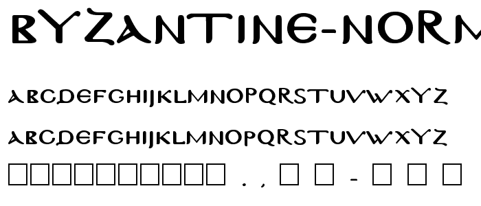 Byzantine Normal font