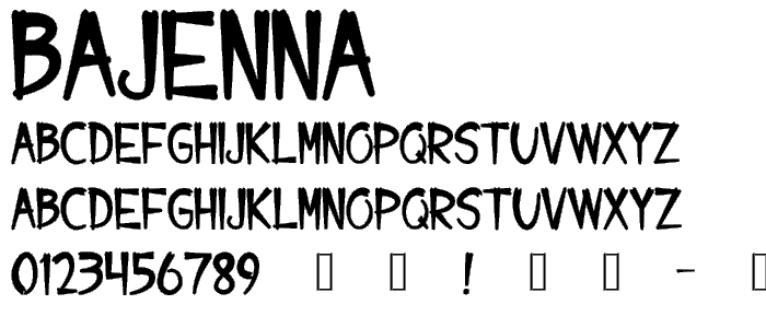 bajenna font