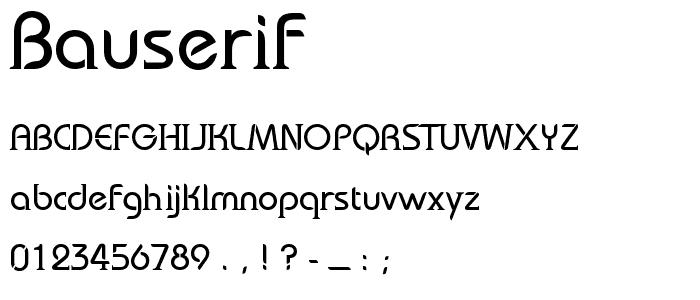 bauserif font