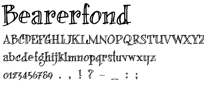 bearerFond font