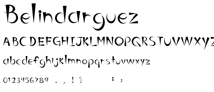 belindaRGUEZ font