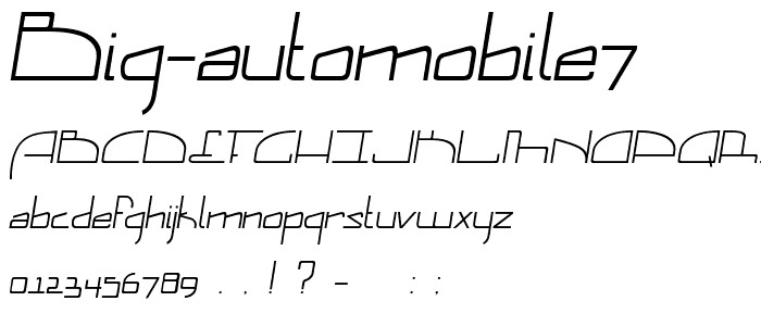 big automobile7 font