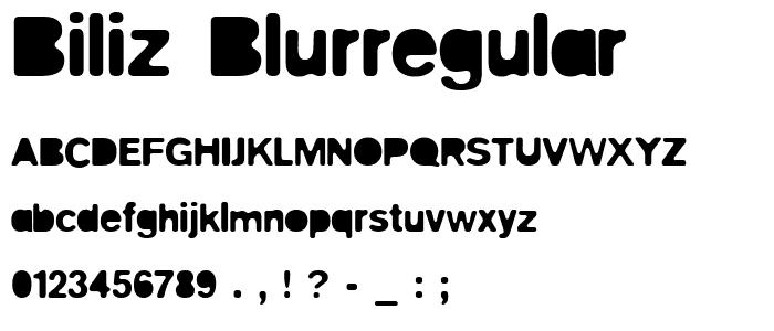 biliz_blurRegular font