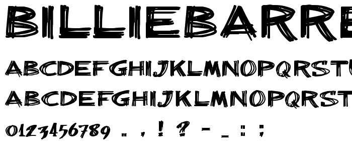 billieBarred font