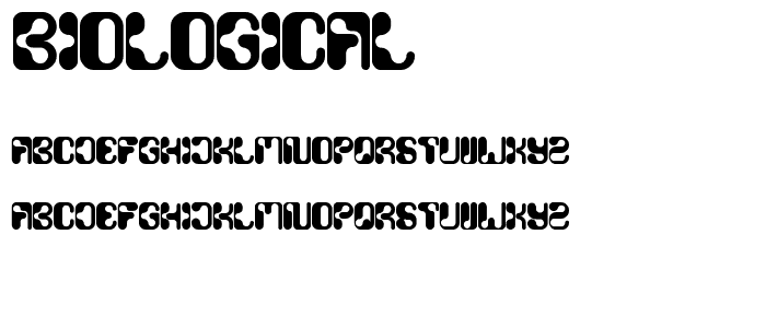 biological font
