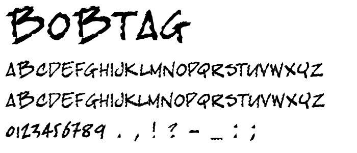 bobTag font
