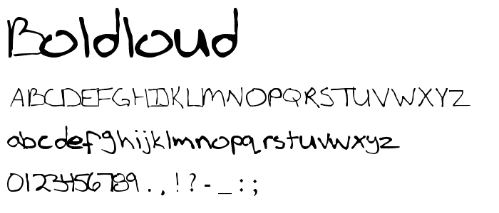 boldLOUD font