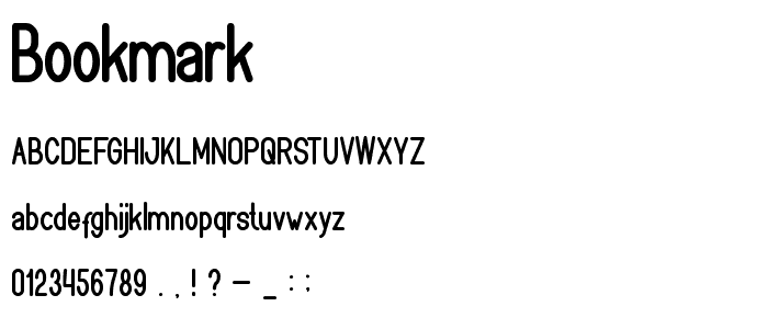 bookmark font