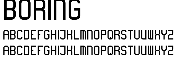 boring font