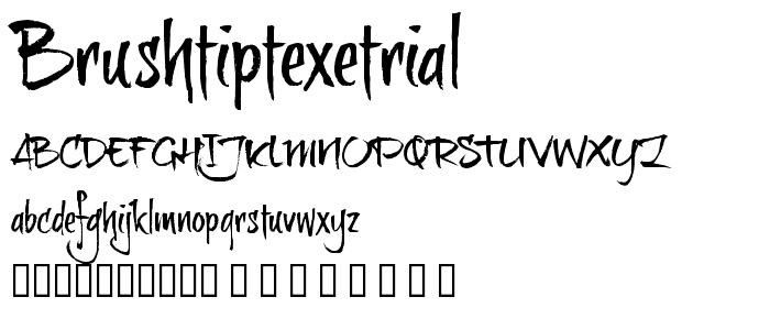 brushtipTexeTRIAL font