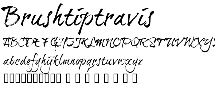 brushtipTravis font