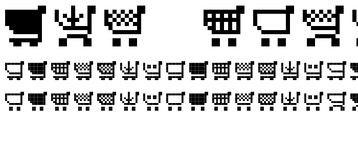 La fuente btd Cart O Grapher (bitmap)