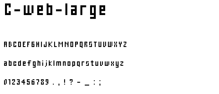 C Web Large font
