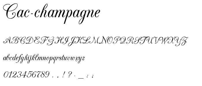 CAC Champagne font