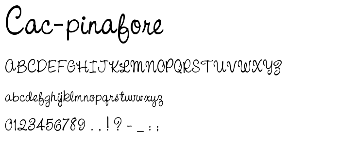 CAC Pinafore font