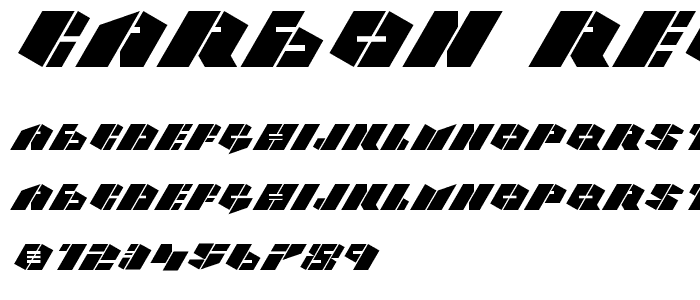 CARBON Regular font