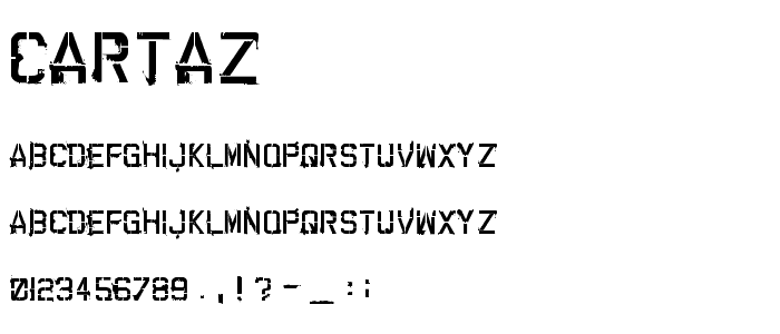 CARTAZ font