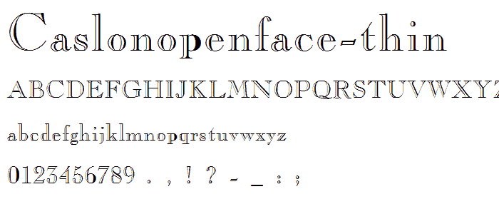 CASLONOPENFACE-Thin font