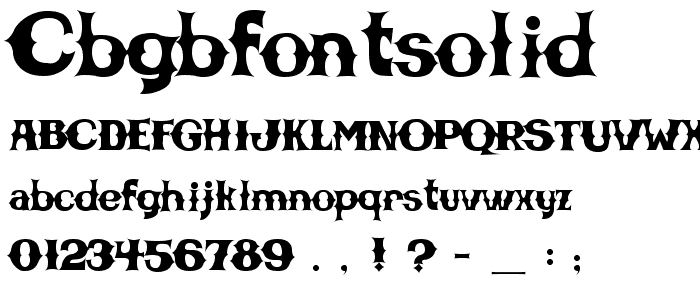 CBGBFontSolid font