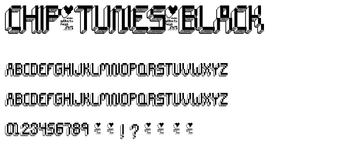 CHIP TUNES Black font