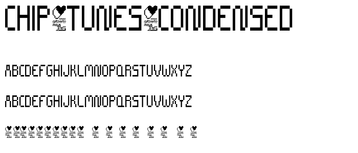 CHIP TUNES Condensed font