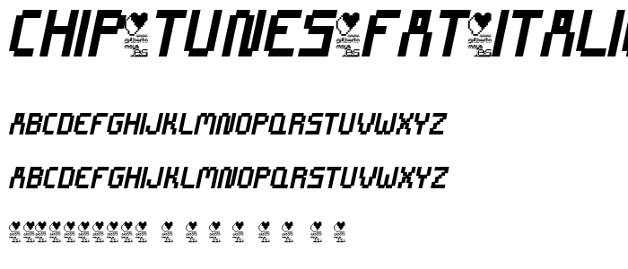 CHIP TUNES Fat Italic police