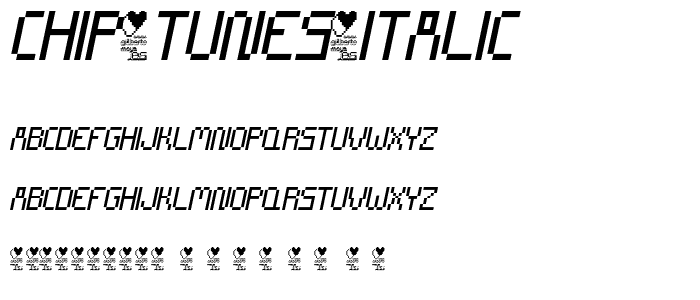 CHIP TUNES Italic font
