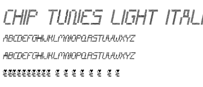 CHIP TUNES Light Italic font