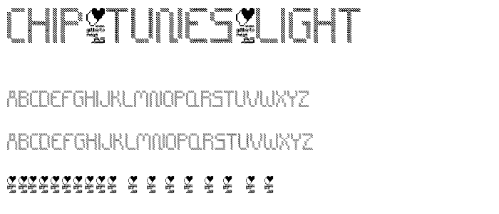 CHIP TUNES Light font