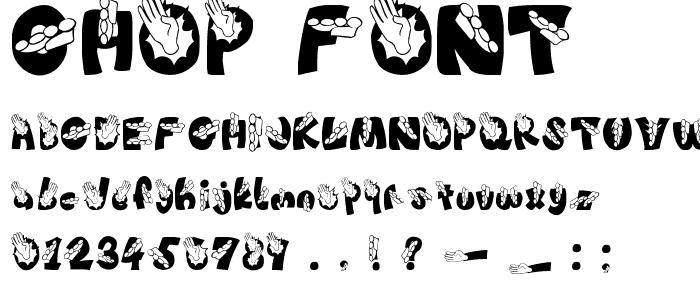 CHOP_____ font