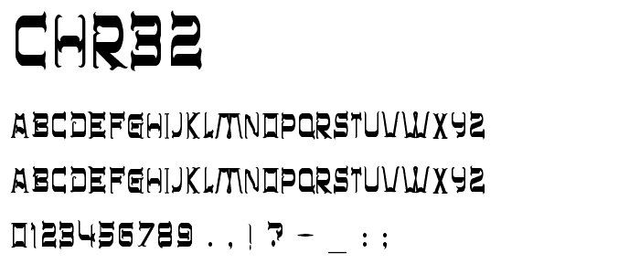 CHR32 font
