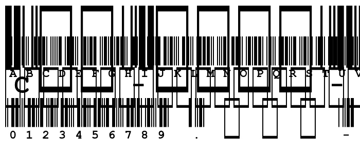 CIA Code 39 Medium Text font