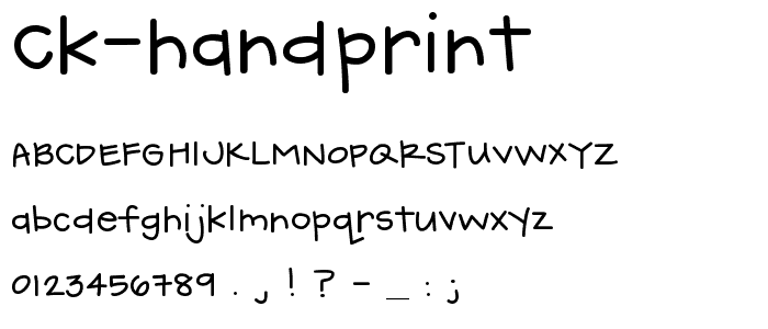 CK Handprint font