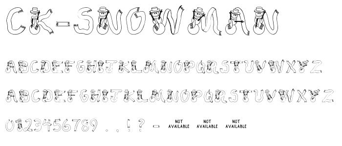 CK Snowman font