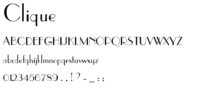 CLIQUE font