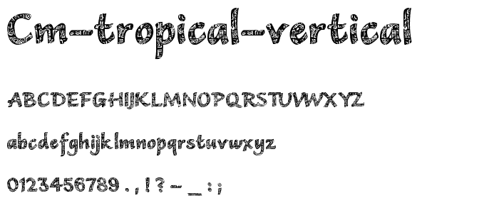 CM Tropical Vertical font
