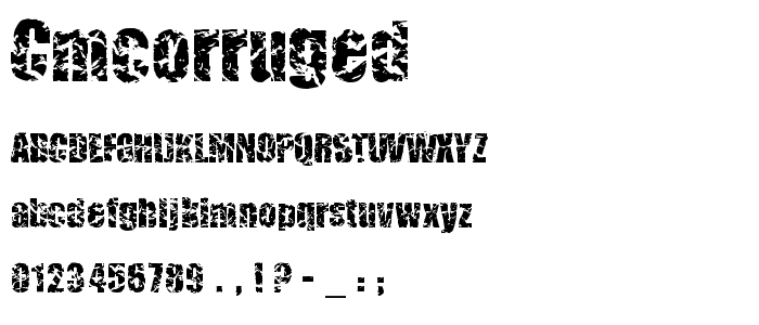 CMCorruged font