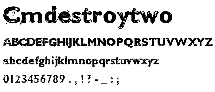 CMDestroyTwo font