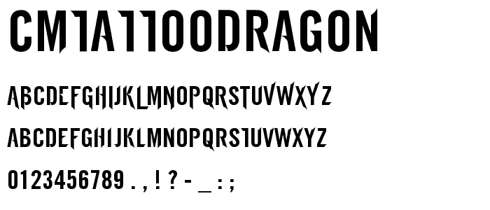 CMTattooDragon font
