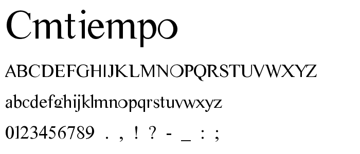 CMTiempo font