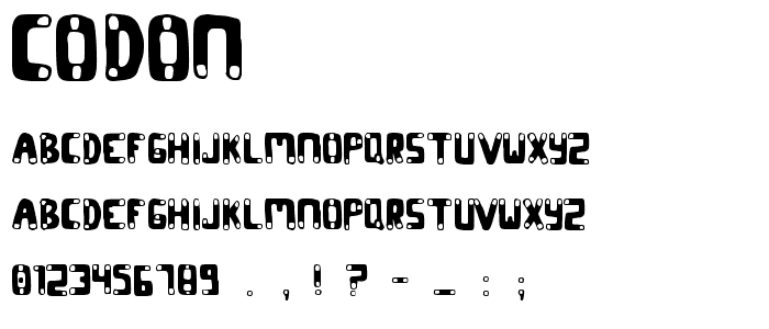 CODON font