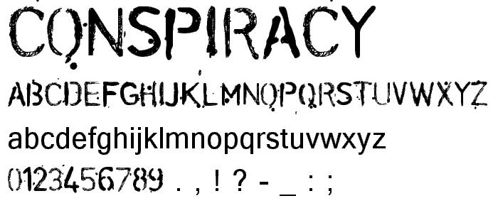 CONSPIRACY font