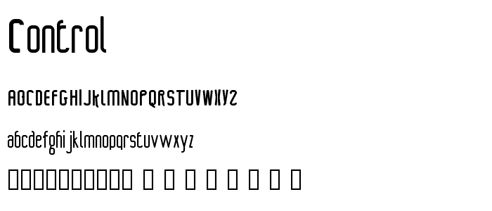 CONTROL font