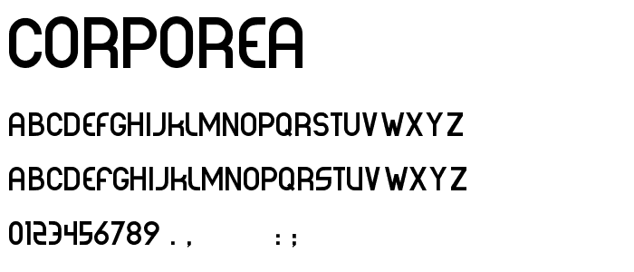 CORPOREA font