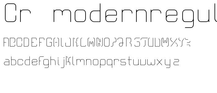 CR21MODERNRegular font