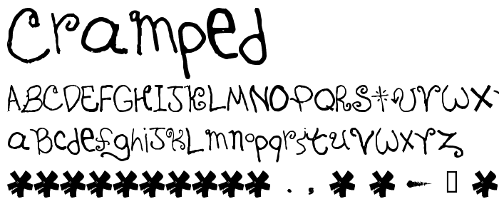 CRAMPED font